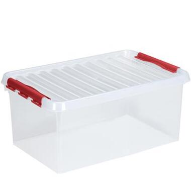 Q-line opbergbox 45L transparant rood product
