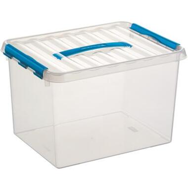 Q-line opbergbox 22L transparant blauw product