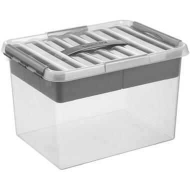 Q-line boîte de rangement avec insert 22L transparent métallique product