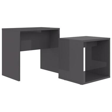 vidaXL Salontafelset 48x30x45 cm bewerkt hout hoogglans grijs product