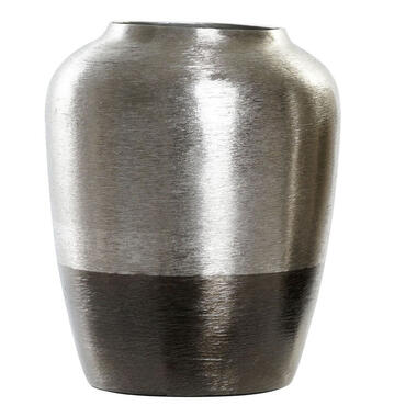 Items Vaas - aluminium - zilverkleurig - 16 x 19 cm product