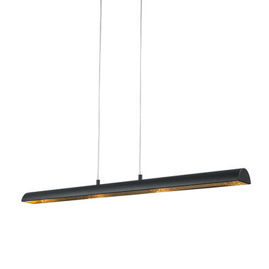 Qazqa suspension noire avec intérieur doré avec led - balo 4 product