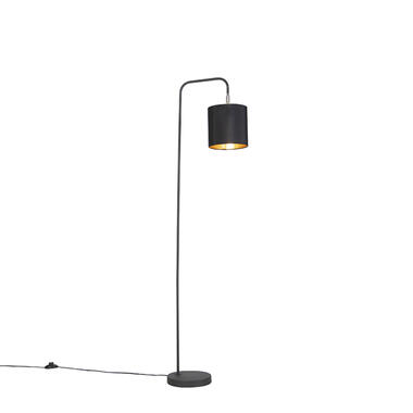 QAZQA Moderne vloerlamp zwart - Lofty product