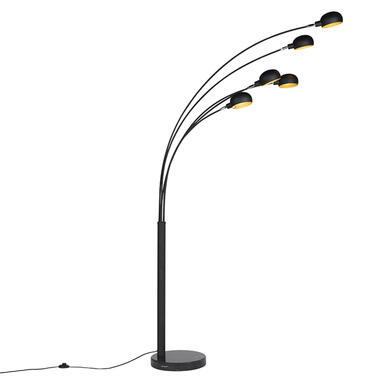 QAZQA lampadaire design noir 5 lumières - sixties marmo product
