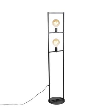 QAZQA lampadaire industriel 2 lumières noir - simple cage product