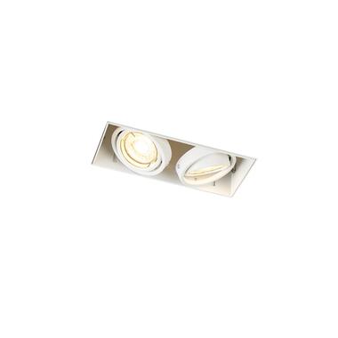 Qazqa spot encastré blanc rotatif et inclinable sans garniture - oneon 2 product