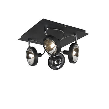 Qazqa spot design noir 4 lumières orientable - nox product