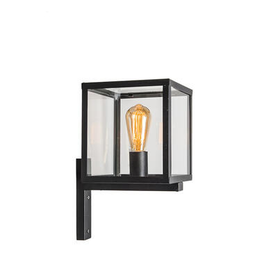 Qazqa wandlamp buiten rotterdam zwart e27 product