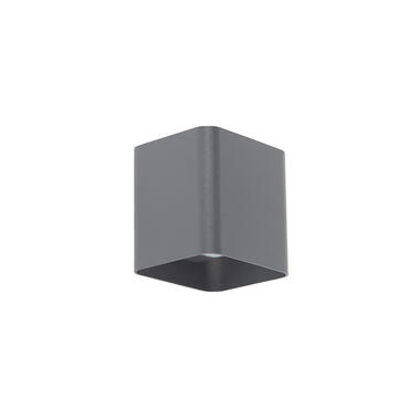 QAZQA applique moderne gris foncé avec led ip54 carré - evi product