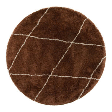 Interieur05 rond berber vloerkleed Nea Roest - 200 x 200 cm product