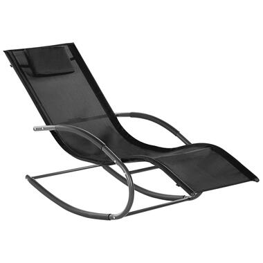 Chaise longue à bascule noire CARANO II product