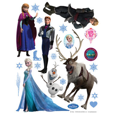 Disney muursticker - Frozen - blauw, bruin en paars - 65 x 85 cm product