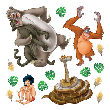 Disney sticker mural - Le Livre de la jungle - marron, beige et vert product