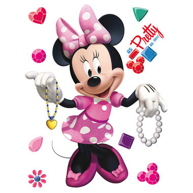 Disney muursticker - Minnie Mouse - roze, zwart en wit - 42,5 x 65 cm product