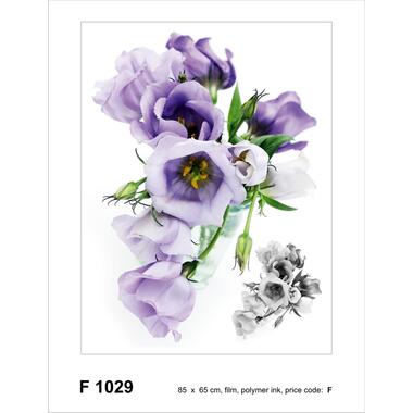 Sanders & Sanders muursticker - bloemen - paars - 65 x 85 cm - 600265 product