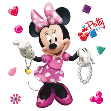 Disney muursticker - Minnie Mouse - roze - 30 x 30 cm - 600215 product