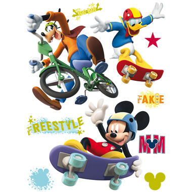 Disney muursticker - Mickey Mouse, Donald Duck & Goofy - blauw, paars en rood product