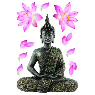 Sanders & Sanders sticker mural - Budha - rose et marron - 42,5 x 65 cm product