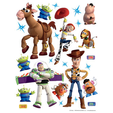 Disney sticker mural - Toy Story - marron, blanc et violet - 65 x 85 cm product