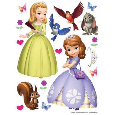 Disney muursticker - Sofia het prinsesje - paars, groen en bruin - 65 x 85 cm product
