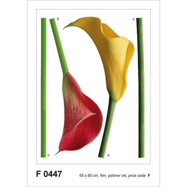 Sanders & Sanders sticker mural - fleurs - vert, jaune et rouge - 65 x 85 cm product