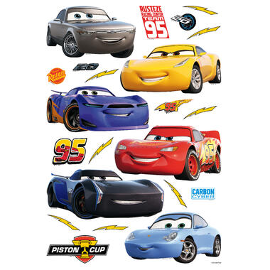 Disney muursticker - Cars - rood, geel en blauw - 42,5 x 65 cm product