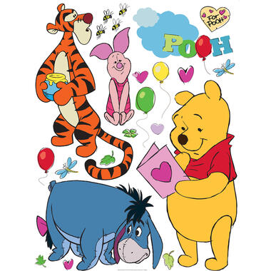 Disney sticker mural - Winnie l'ourson - orange, jaune, bleu et rose product
