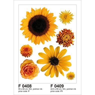 Sanders & Sanders muursticker - bloemen - geel - 65 x 85 cm - 600251 product