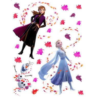 Disney sticker mural - La Reine des neiges Anna & Elsa - bleu, violet et marron product