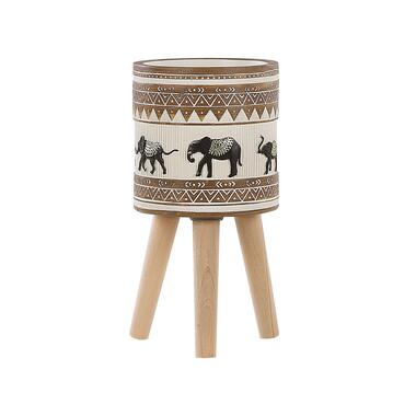 Cache-pot motif éléphant avec pieds en bois ⌀ 19 cm KOTTES product