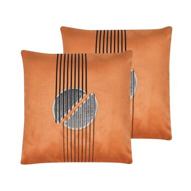 Beliani Coussin décoratif CEROPEGIA - Orange polyester product
