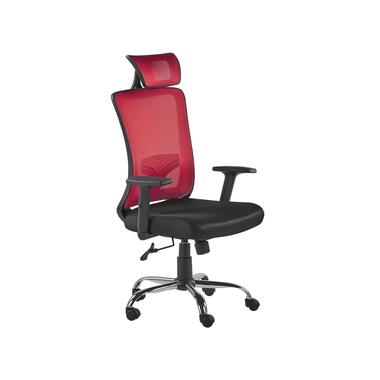 Beliani Chaise de bureau NOBLE - Rouge polyester product