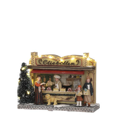 LuVille Village de Noël Miniature Stand de beignets - L16,5 x H11,5 cm product