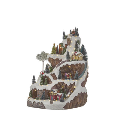 LuVille Kerstdorp Miniatuur Skipiste - L33 x B31 x H46 cm product