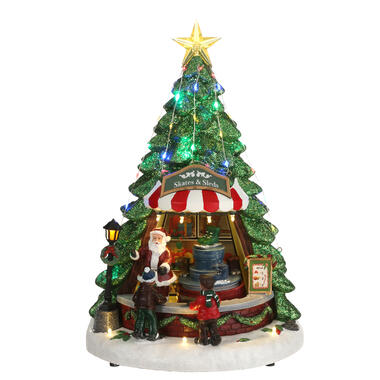 LuVille Kerstdorp Miniatuur Kerstkraam in Boomvorm product