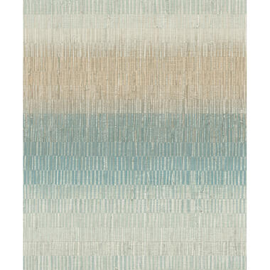 Dutch Wallcoverings - Nomad Malibu blauwgroen/beige - 0,53x10,05m product