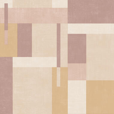 Dutch Wallcoverings - Arty Blocks beige/oudroze/oker - 0,53x10,05m product