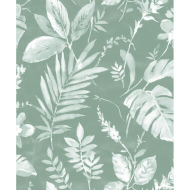 Dutch Wallcoverings - Eden bladeren groen - 0,53x10,05m product