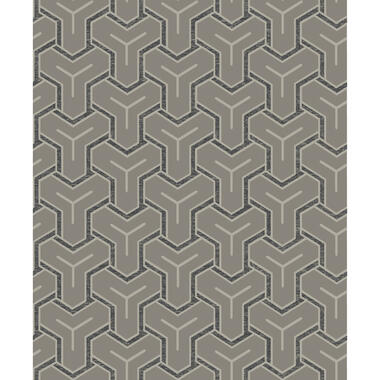 Dutch Wallcoverings - Onyx dessin grijs/beige - 0,53x10,05m product