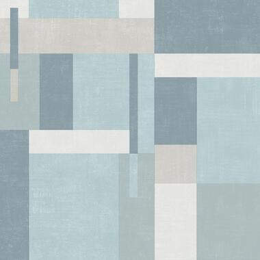 Dutch Wallcoverings - Arty Blocks blauw/grijs - 0,53x10,05m product