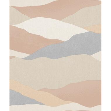 Dutch Wallcoverings - Arty Abstract hills beige/grijs - 0,53x10,05m product