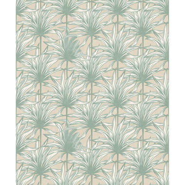 Dutch Wallcoverings - Eden palm grijs/groen - 0,53x10,05m product