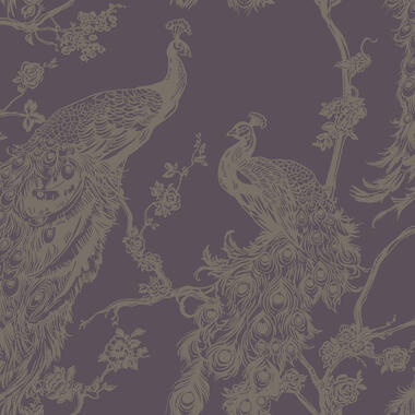 Dutch Wallcoverings - Indulgence Peacock purple - 0,53x10,05m product