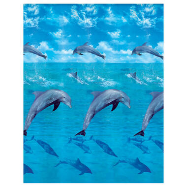 Kleine Wolke douchegordijn Dolphin - multicolor - 180x200 cm product