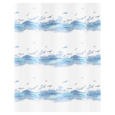 Kleine Wolke douchegordijn Seaside - blauw - 180x200 cm product