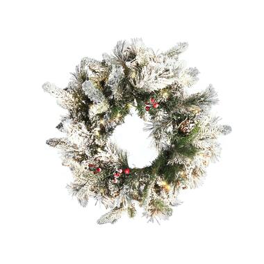 Couronne de Noël LED effet neige ⌀ 55 cm blanc WHITEHORN product