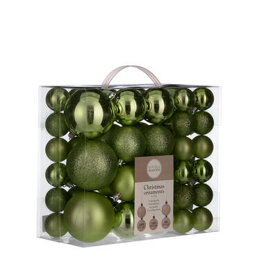 House of Seasons Lot de 46 boules de Noël en Plastique - Vert Foncé product