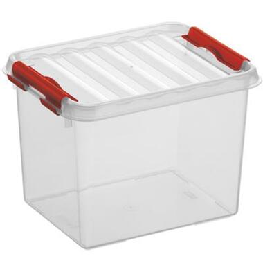 Q-line opbergbox 3L transparant rood product