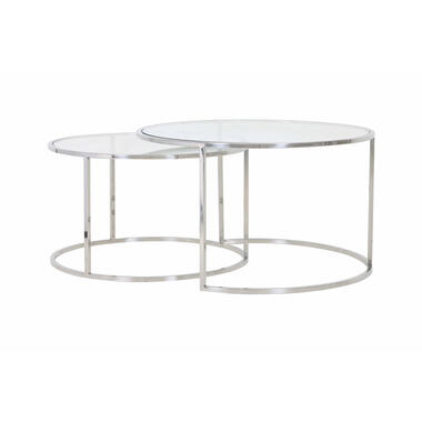 Table de salon Duarte - Nickel - Ø65+Ø75cm product