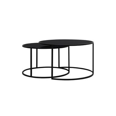 Table de salon Duarte - Noir - Ø65+Ø75cm product